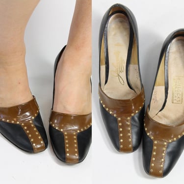 1960s JULIANELLI studded shoes size 6 us | new fall winter 