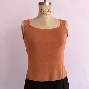 y2k Size Small Silky Apricot Tank Top 
