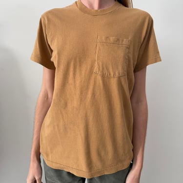 Tan Cotton Pocket tee