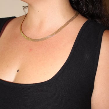 Vintage Gold Mesh Collar Necklace