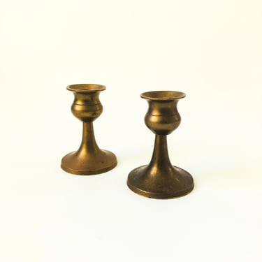 Pair of Vintage Brass Candle Holders 