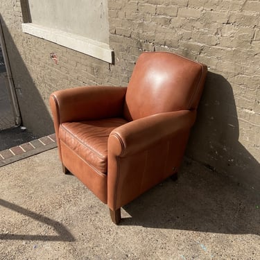 American Leather Art Deco Style Club Chair