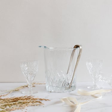 vintage french glass ice bucket