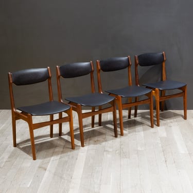 Mid-century Reupholsted Teak Dining Chairs c.1960