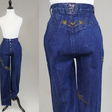 90s Embroidered Blaze Jeans - 24