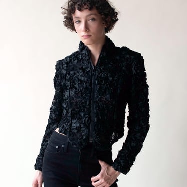 Ribbon Embroidered Lace Jacket | Geoffrey Beene SS 1988 