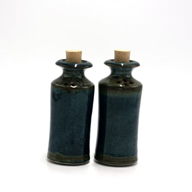 vintage studio pottery salt and pepper shakers 