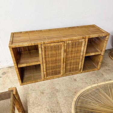 Rattan-wrapped Cabinet *MESSAGE US for shipping quote* 