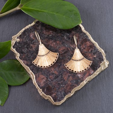 Brass Deco Peacock Earring