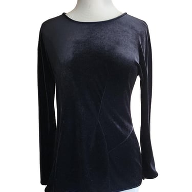 Vintage ARMANI Black Label Velvet Tunic Top 