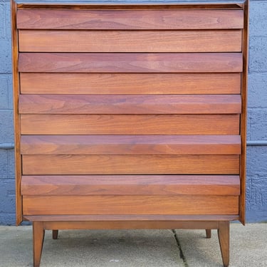 Lane First Edition Tall Dresser Mid-Century Modern Walnut 1960s 