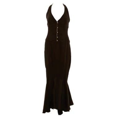 Roberto Cavalli Black Corset Dress