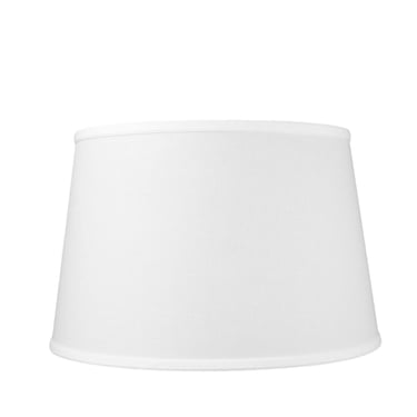 Linen Drum Lampshade in White, Large