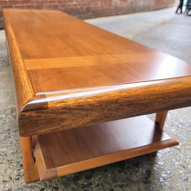 Lane Walnut Coffee Table Bench