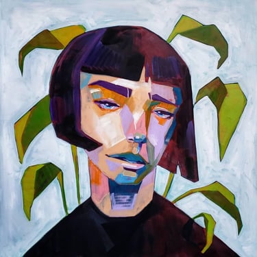 Ms. Maybe by James Mattison, 36x36, Oil on Wood Canvas, 2021 