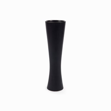 Minimalist Ceramic Vase Black Mid Century Modern 