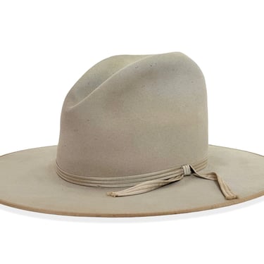 Vintage 1940s STETSON Western Hat ~ size 7 1/8 ~ Cowboy ~ 3X Fur Felt ~ Wide Brim/ Bound Edge ~ Tom Mix / Gus 
