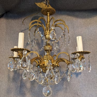 Vintage Spanish Crystal Chandelier