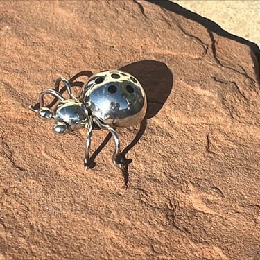 Vintage Mexico Sterling Silver Large Spider Bug Pin / Brooch - 16 Grams 