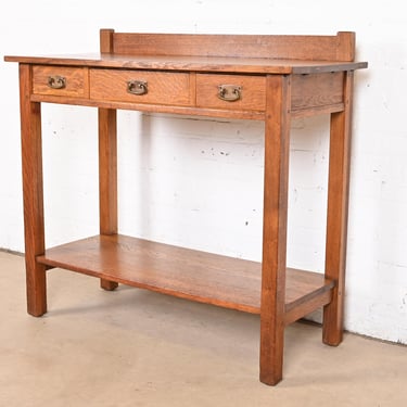 L. &#038; J. G. Stickley Antique Mission Oak Arts &#038; Crafts Buffet Server, Circa 1900