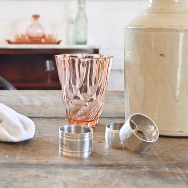 vintage french pink glass vase