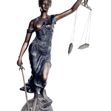 Sculpture, Bronze, Life Size Justice, Bronze, Signed by Steimer, 66 Ins Tall!!