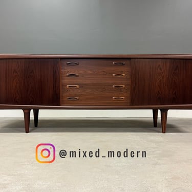 H.P. Hansen Rosewood 86” Sideboard Credenza 