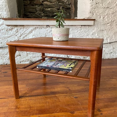 Mid century end table danish modern teak end table mid century side table 