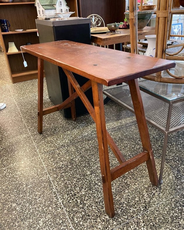 Rustic wood desk/console 42.5” x 15” x 30” Call 202-232-8171 to purchase 