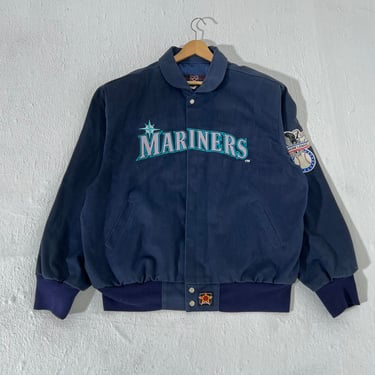 Vintage Jeff Hamilton Seattle Mariners Button Down Jacket Sz. 2XL