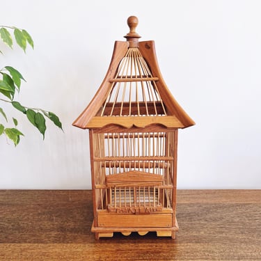 Vintage Indonesian Teak “Chateau” Birdhouse by Rosenthal Netter 