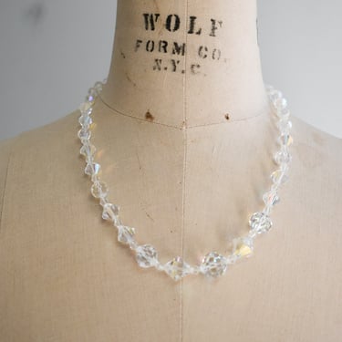 1950s/60s AB Crystal Bead Necklace 