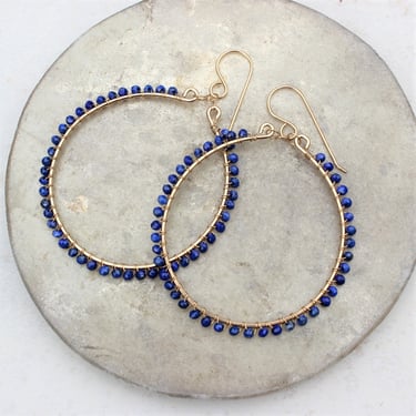 Eva Earrings - 14k Gold-Fill + Lapis