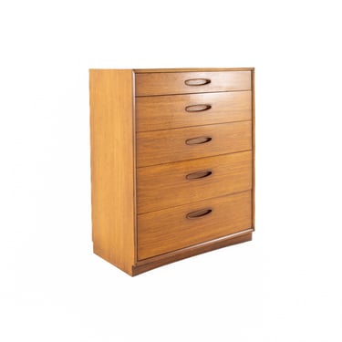 Henredon Circa 60′ Mid Century Walnut 5 Drawer Highboy Dresser - mcm 
