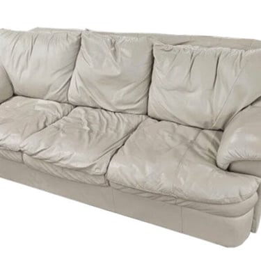 Cream Leather Sofa