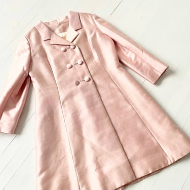 1960s Pink Silk Shantung Coat 