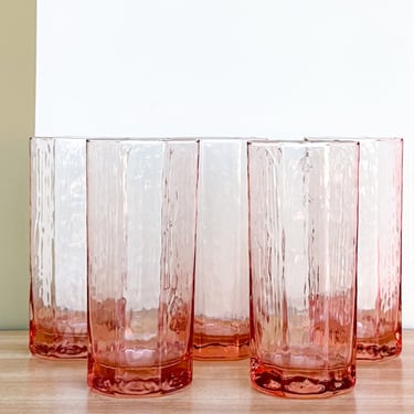 Set of Four Pink Chic Glassware