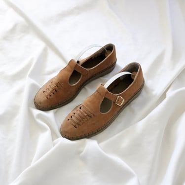 leather mary jane loafers - 8 