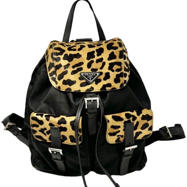 Prada Cheetah Calf Hair Backpack