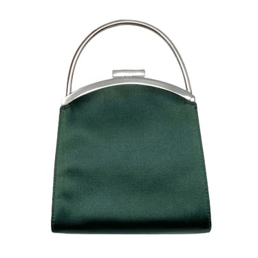 Gucci Green Satin Mini Top Handle Bag