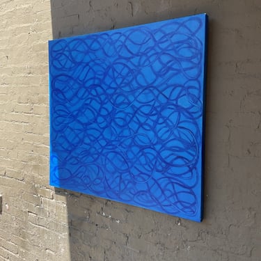 Blue Abstract, Signed