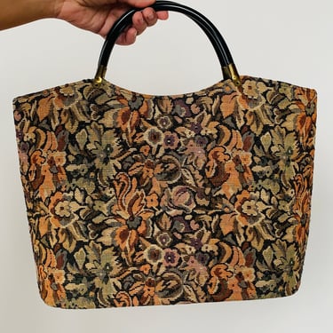 1960s Floral Tapestry Handbag