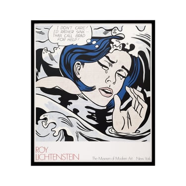 Roy Lichtenstein “Drowning Girl” New York MoMA Print