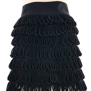 Looped Fringe Mini Skirt