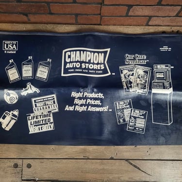 Vintage Champions Auto Stores Blue Fender Protector 
