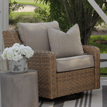 Gray Stone Outdoor Pillow Cover