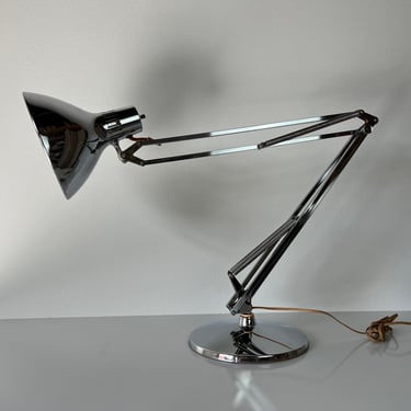 Mid- Century Modern  Luxo Articulated Chrome Desk Lamp 