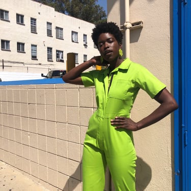 Coveralls lime green Nooworks Los Angeles CA