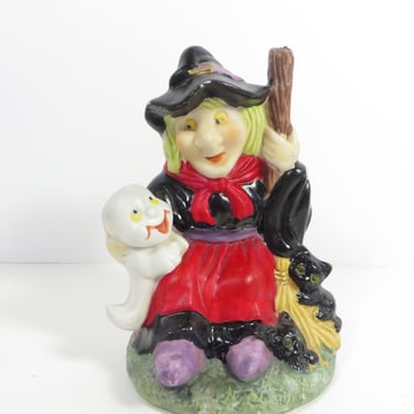 Vintage Halloween Witch Porcelain Figurine 