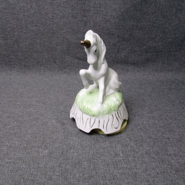 Vintage Unicorn Music Box Impossible Dream - Spirit Animal- Fantasy Ceramic Porcelain 